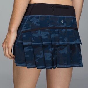 Lululemon Run Pace Setter Skirt blue Lotus Camo